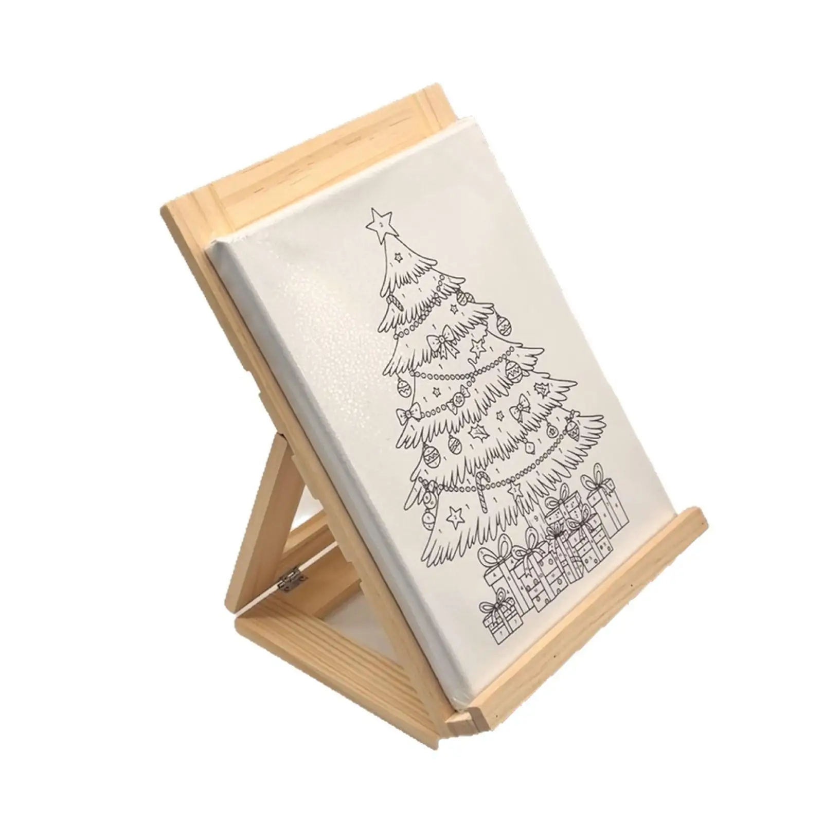 حامل حامل خشبي على سطح الطاولة مقاس 11.6 × 8.3 بوصة، احترافي قوي لعرض الفنون والصور المحمولة مع دعم الظهر
