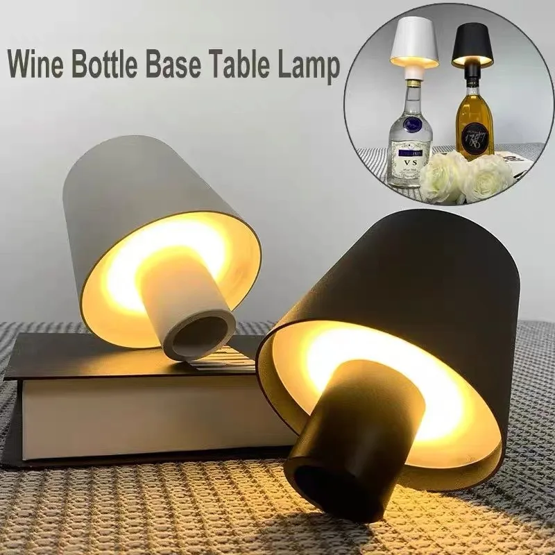 LED Wine Bottle Light Tri-colour Dimmable for Living Room Bedroom Desktop Restaurant Dining Table Indoor Decorative Lighting