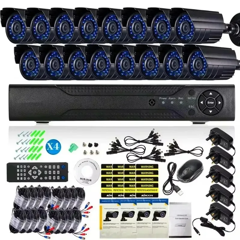 

Система видеонаблюдения 16-канальная автономная H.264 DVR 16pcs CCTV дневная/Ночная камера