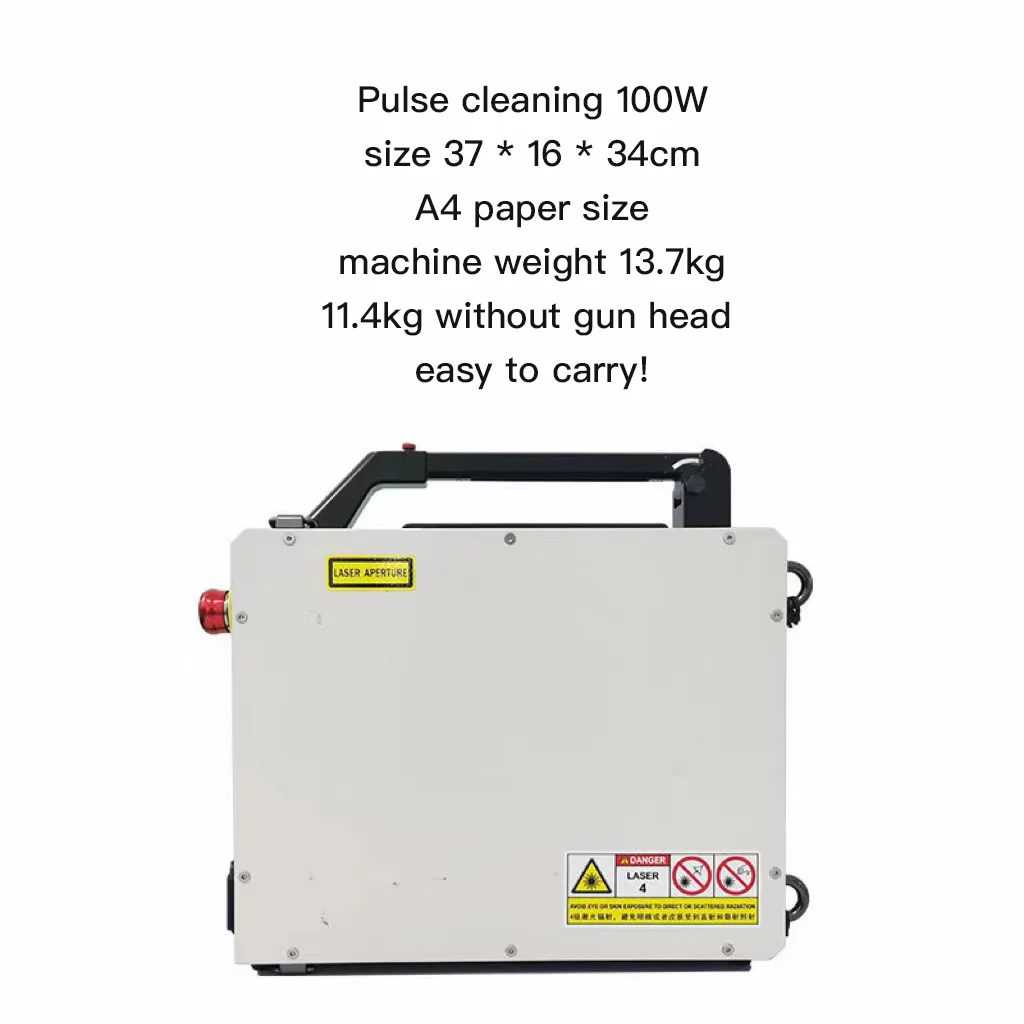 Cleaning Machine Portable 100W 200W Fiber Pulse Cleaning Machine Metal Rust Removal Multi Surface Lazer Clean Tools