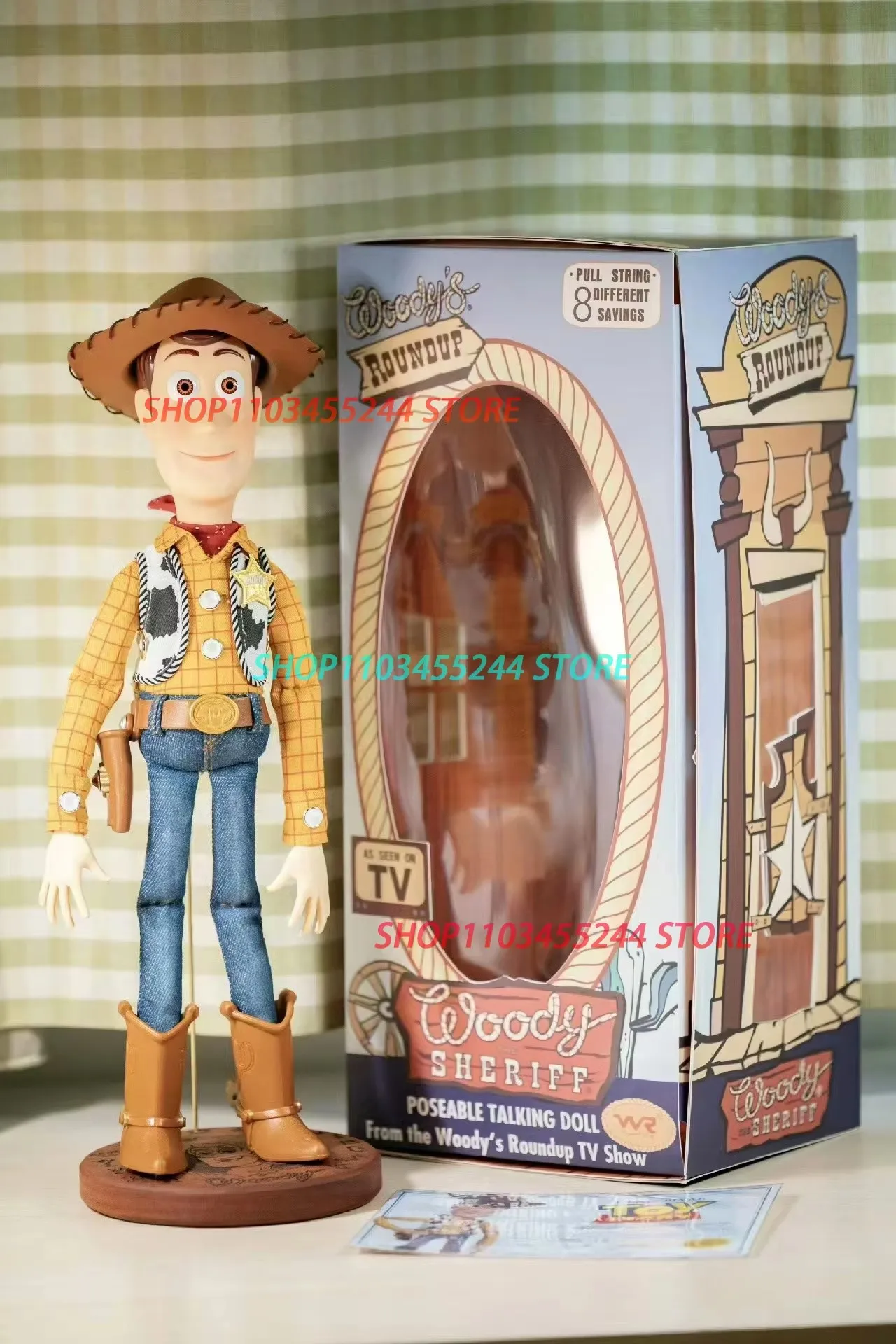 

D-KOp Handmade Artist Customized Product Pixar Disney Toy Story Woody Decorative Model Toy Collection Rubber Material Soft