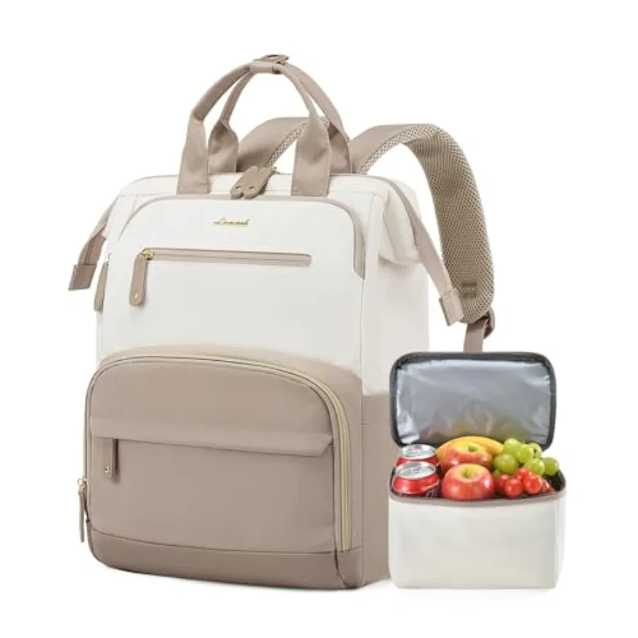 

Рюкзак для обедов для женщин, сумка для ноутбука с термоизолированным отделением для ланча, рабочий рюкзак для учителей и медсестер, дорожный рюкзак, сумка для обедов