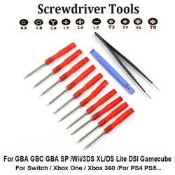 1 Set Tri-Wing Screwdriver Kit Screw Driver for Wii Gameboy GBA SP for DS Lite NDSi Xbox One 360 PS4 PS5 Triwing Repair Tools