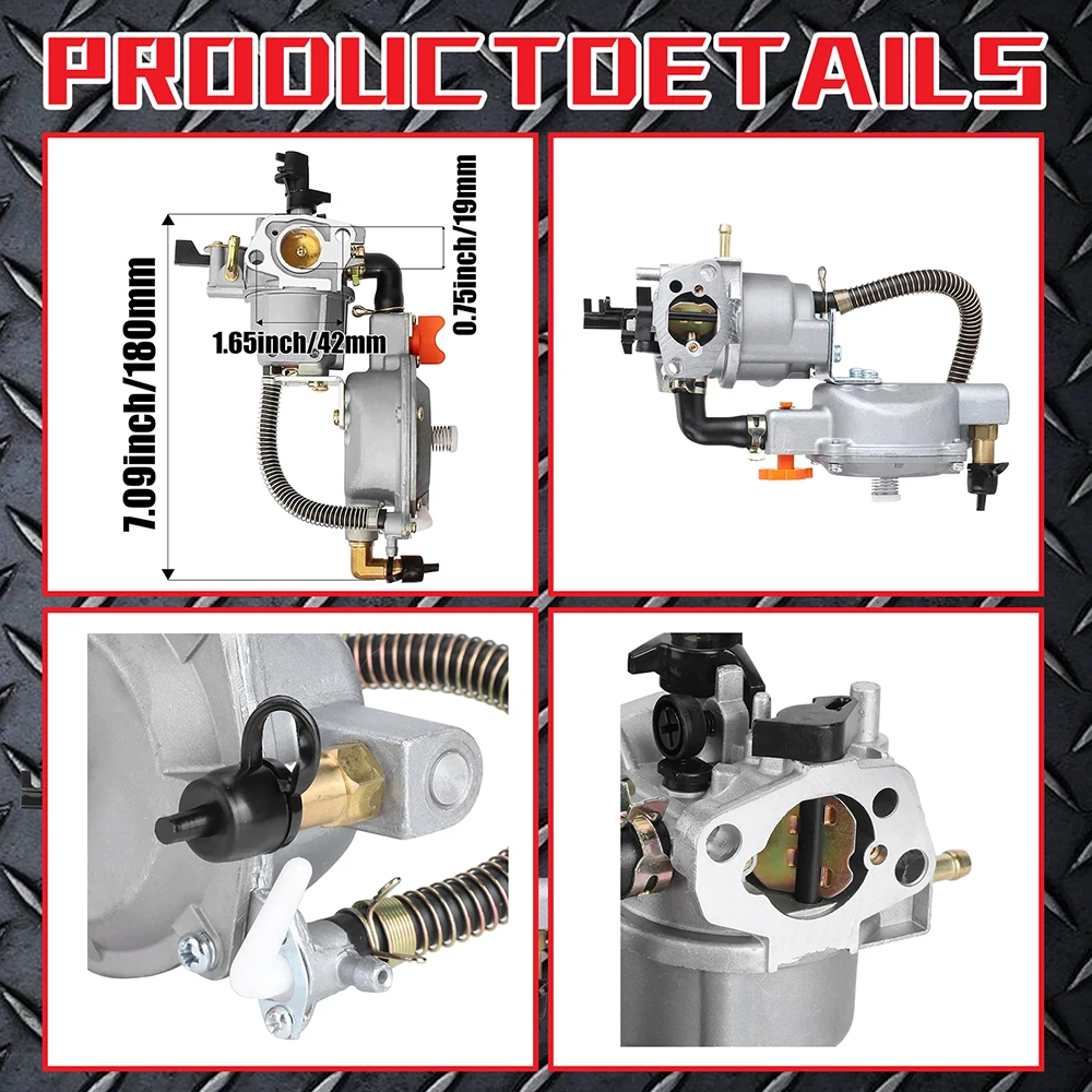168F/188F Carburetor Dual Fuel Automatic Or Manual Choke Lpg/Ng Conversion Kits For Gasoline Generator Hybrid 5Kw Accessories