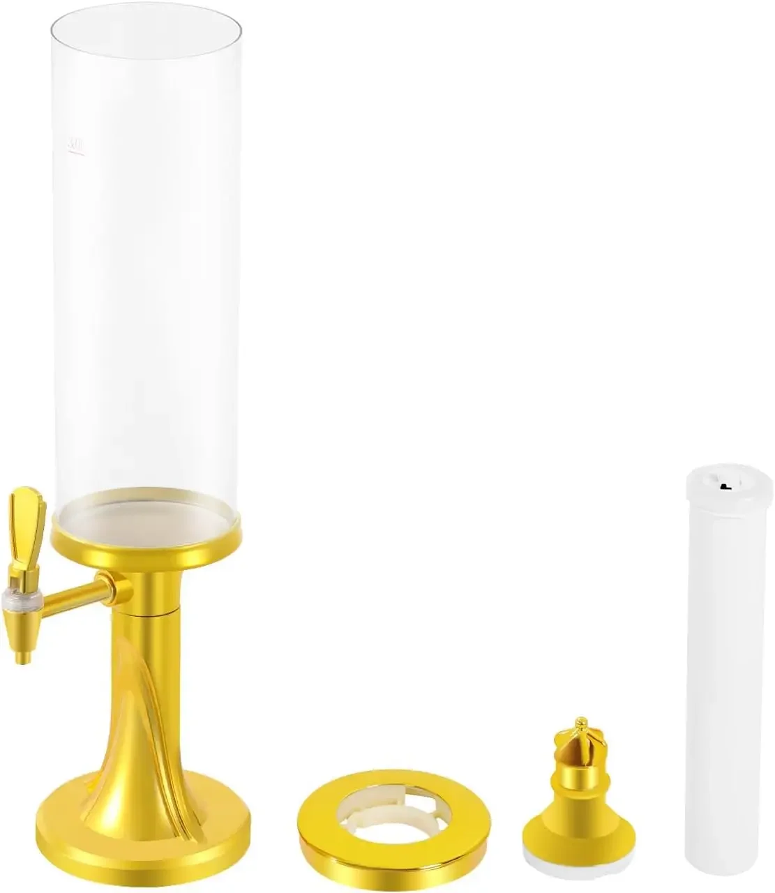 3L 맥주 타워 음료 디스펜서, 마가리타 미모사 타워 음료 디스펜서 (탭 포함), LED 다채로운 조명 및 아이스 튜브