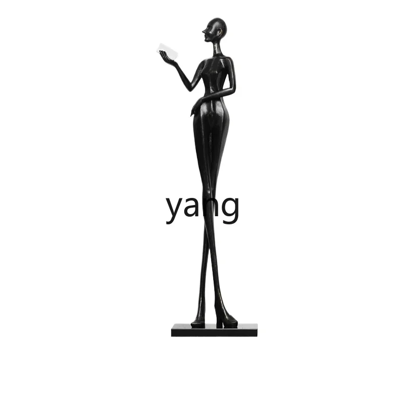 

Yjq abstract large floor sculpture decorative large ornament reading figure sculpture artwork