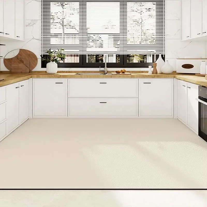 

Водонепроницаемый белый кухонный коврик из ПВХ