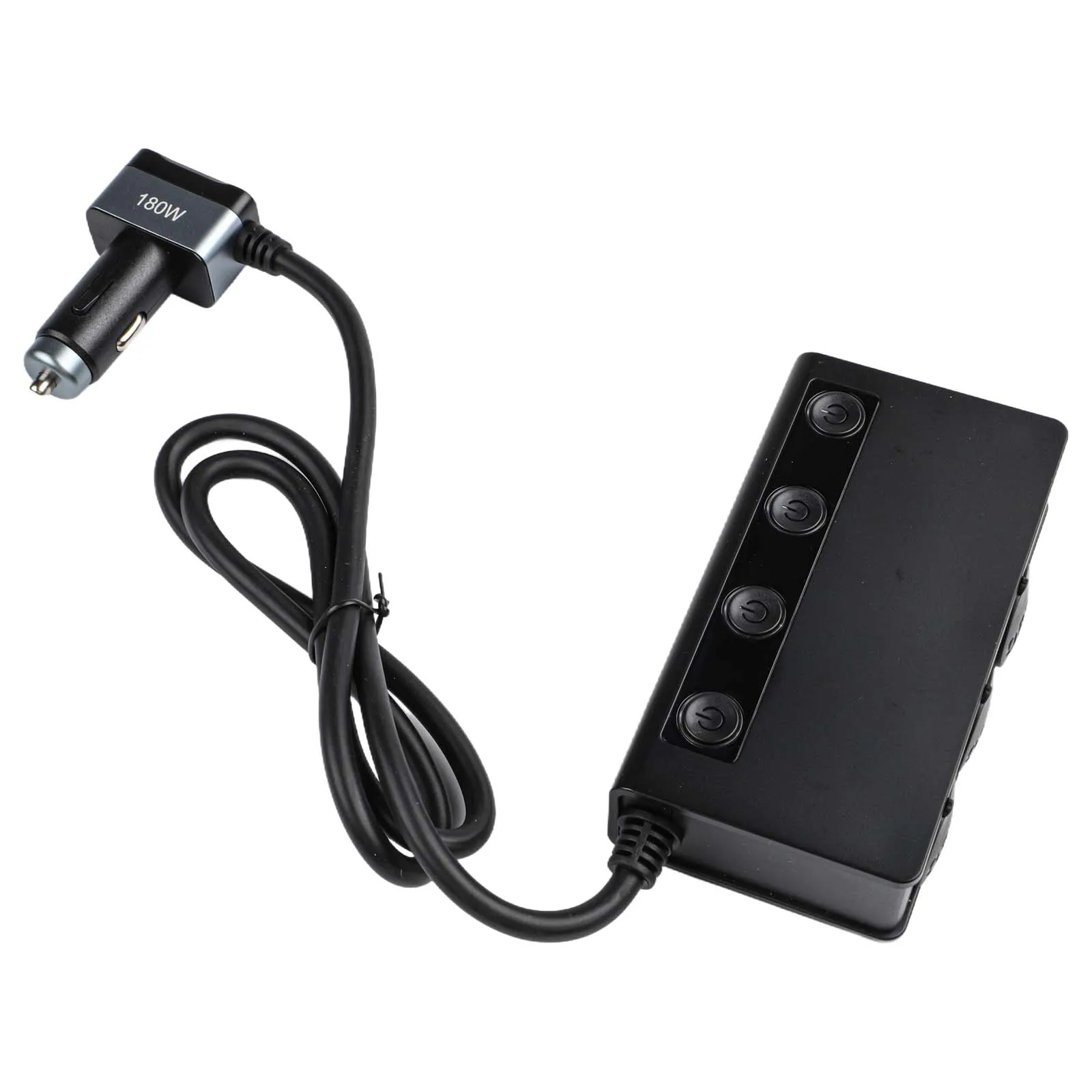 High Power Car Phone Charger 3 Ports Charger Black Fast Charger Intelligent Digital Display Voltage Monitoring