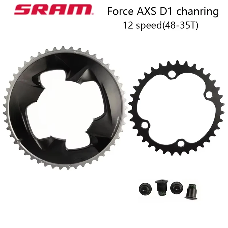 SRAM Kettenblatt Force AXS 48-35T 107BCD 12-Gang für SRAM RED/Force AXS Kurbel 2x Kettenblätter Original Road