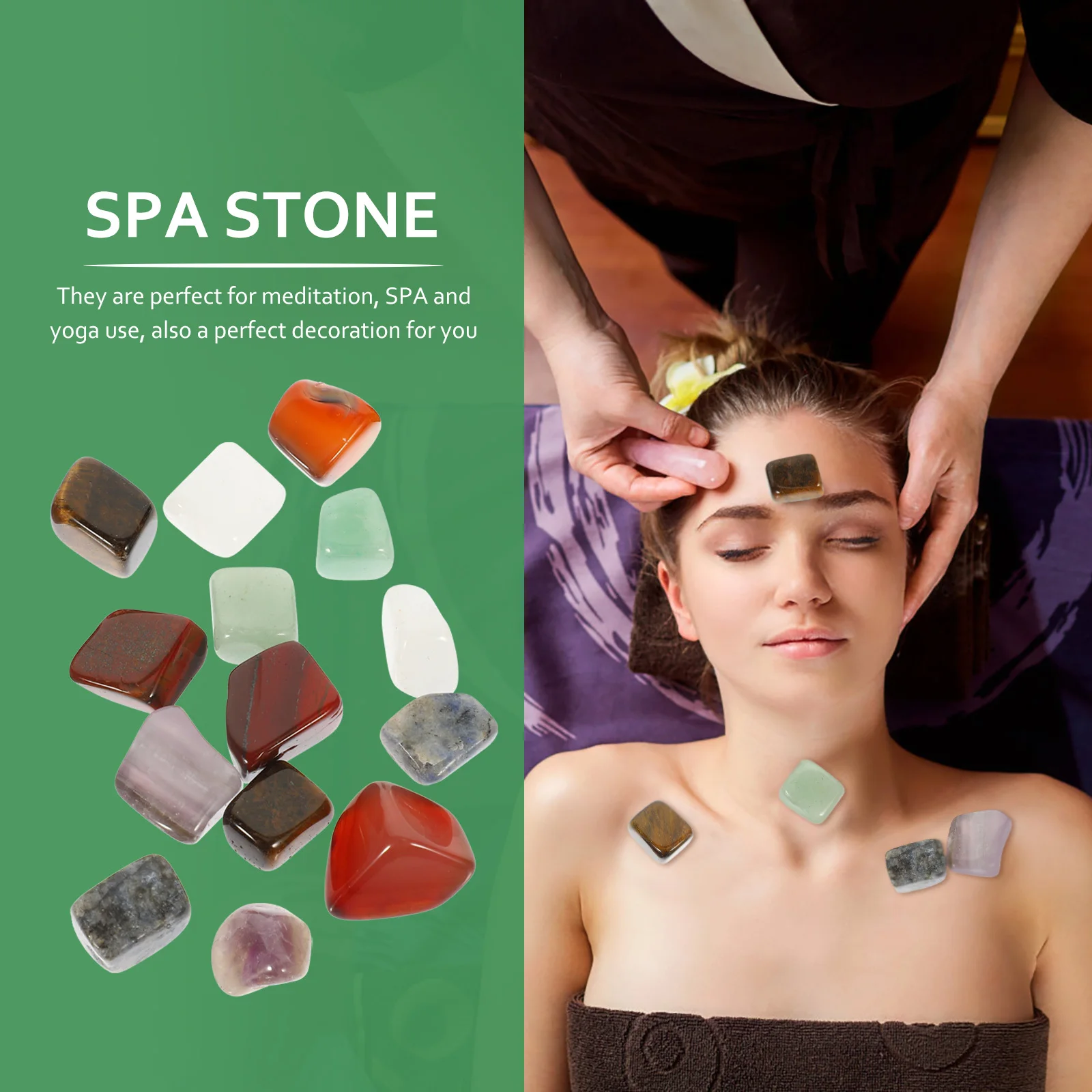 

14 шт., хрустальные камни для медитации, нежные натуральные целебные камни для домашнего декора, спа-терапия, портативный энергетический камень, подарочный набор