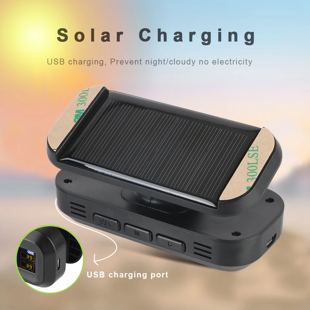 Car Tyre Pressure Monitor With 4 External Sensors Temperature Warning Fuel Save Intelligent Solar TPMS