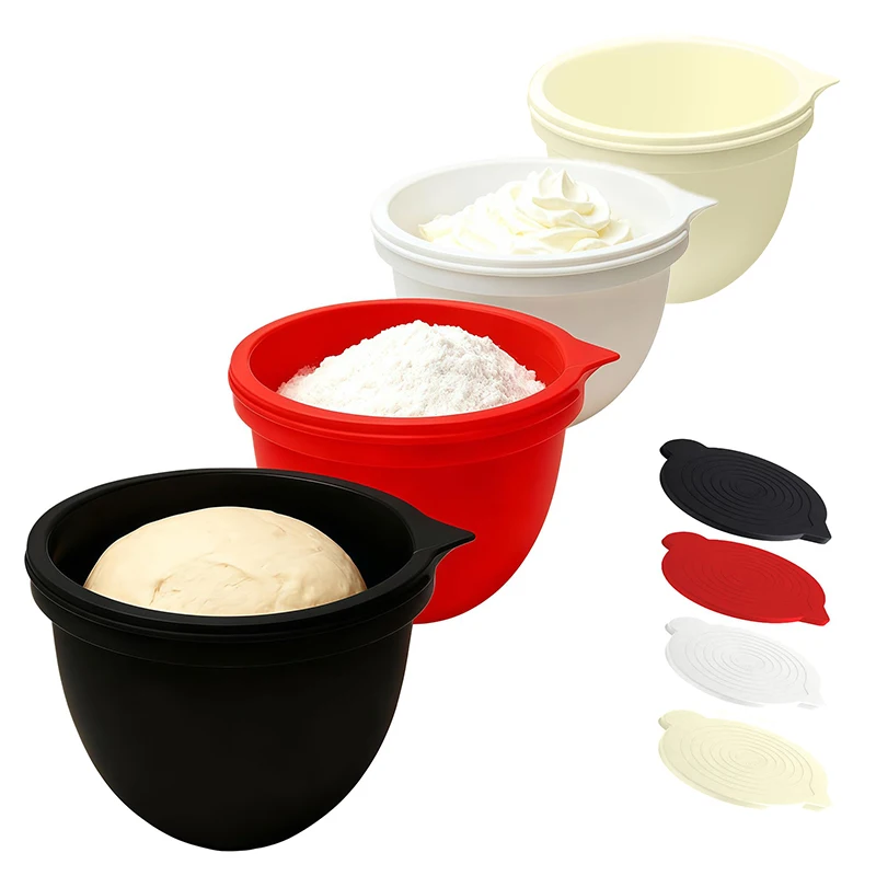 Pelapis Mangkuk Silikon 4.5–5 QT Dengan Tutup Kompatibel Dengan Mixer Kitchen Aid Tilt-Head 4.5/5 Quart