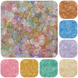 150pcs Colorful Imitation Jade Glass Seed Beads 2x4mm Flat Round Abacus Shape Loose Beads for Jewelry Making Diy Bracelet Charms