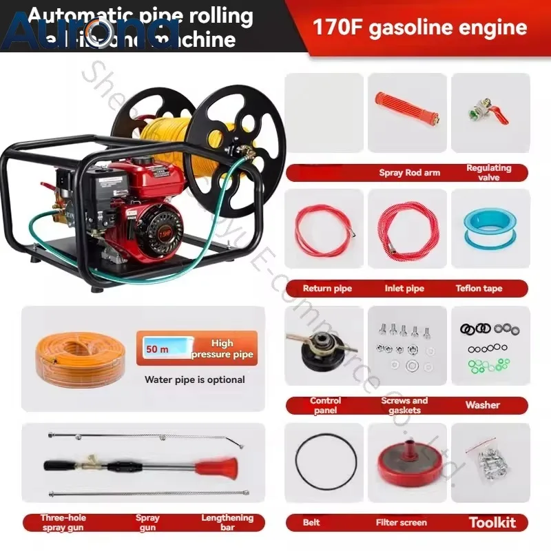 【Professional】Auto Rewind Sprayer Diesel High Pressure Agricultural Spraying Machine With Hose Reel For Farm Pest Control Weed