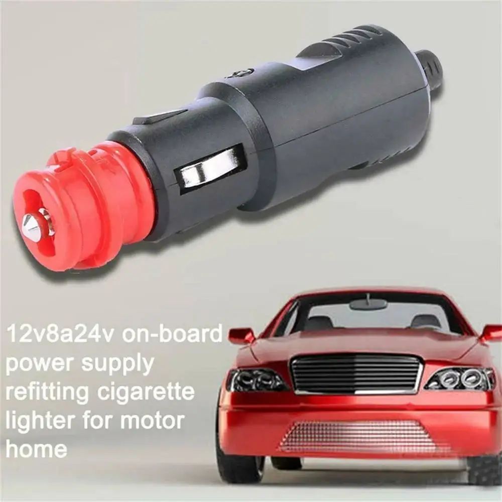 1/2PCS Car Cigarette Lighter Power Plug Socket Connection Adaptor Universal 12-24V Accessories Interior Parts