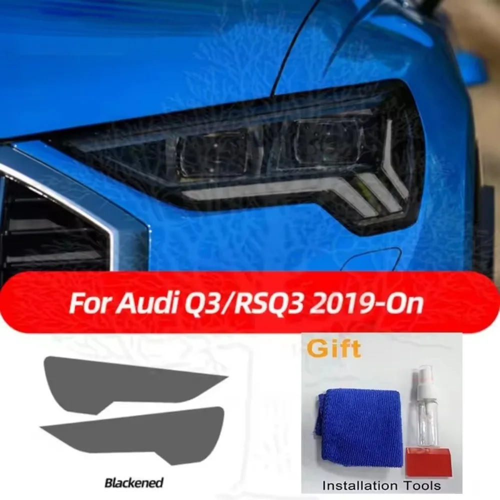 Smoked Black TPU Sticker Car Headlight Protective Film For Audi A3 8V S3 A4 B8 B9 A5 A6 S6 C8 A7 A8 D4 TT TTS Q3 Q5 Q7 Q8 RSQ8