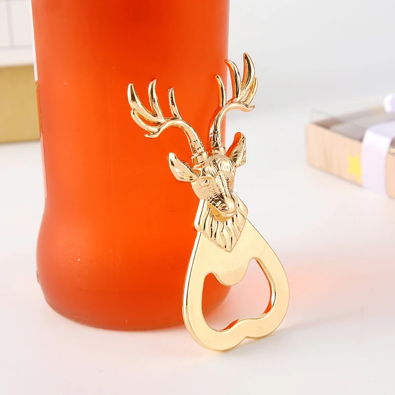 Creative Metal Deer Bottle Opener Portable Beer Can Opener Wine Bottle Opener Outdoor BBQ Opener Kitchen Tool view 2