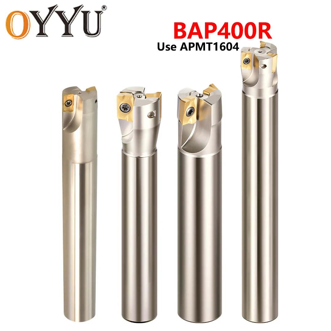 

OYYU Right Angle 400R Milling Tool Holder 90 Degree Shoulder Indexable Head CNC BAP400R APMT1135 APMT1604 Carbide Insert