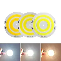 원형 COB LED 전구, DIY 작업 조명용 램프, 집 장식 조명, 50mm 직경, COB 칩, 콜드 화이트, DC 3V, 4V, 3.7V