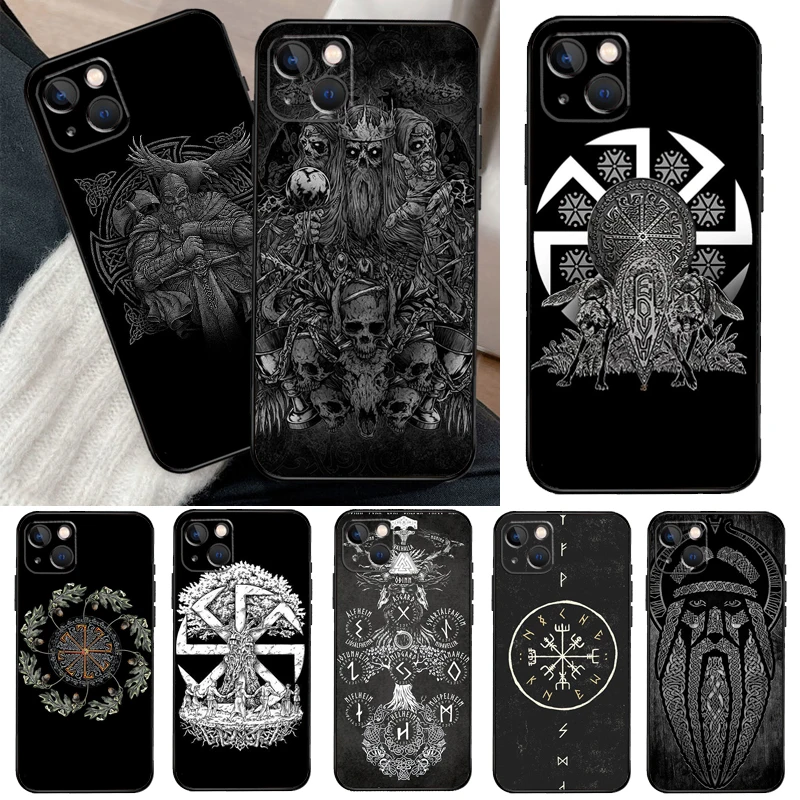 Slavic Viking Symbol Kolovrat Case For iPhone 13 12 Mini 11 Pro Max 6S 8 7 Plus SE 2022 2020 X XS Max XR Back Cover