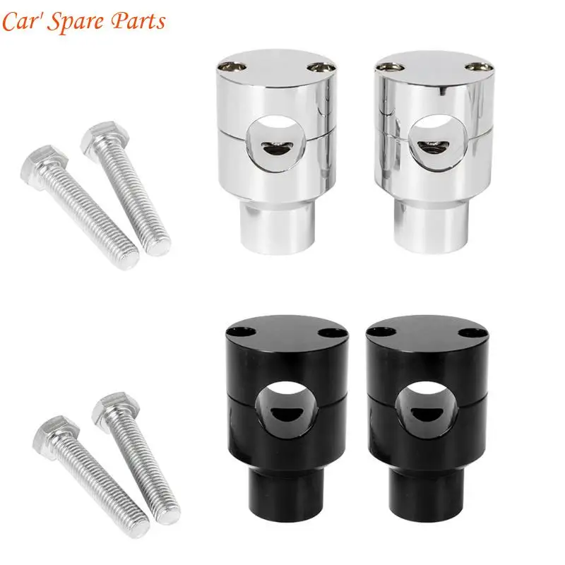 

Y4UA Adjustable Motorcycle Handlebar Risers Clamp Aluminum Adapter For Dirt Pit Bike