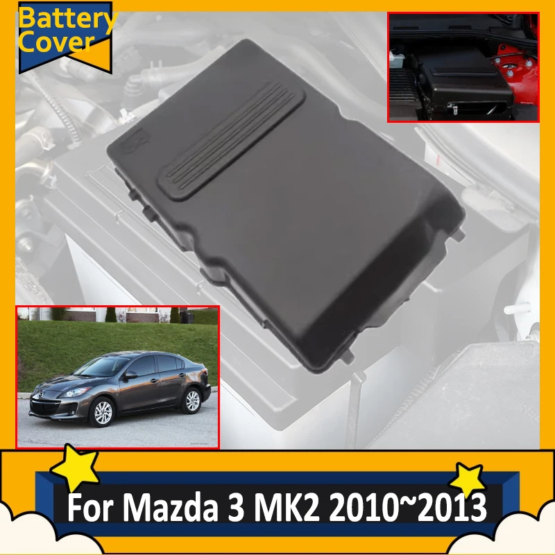 

Car Battery Cover For Mazda3 Mazda 3 BL MK2 2010 2012 2013 Carbon Fiber Front Engine Hood Bonnet Cover Upgrade Car Accessories