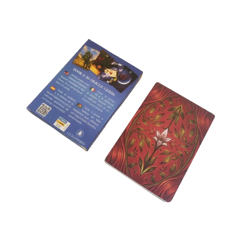 Cartas de hierbas y plantas de Lenormand, cartas de oráculo de 36 piezas, con colores vivos y símbolo espléndido, 10,4x7,3 cm