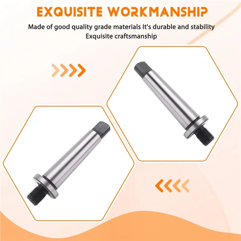 A20F-2Mt Shank To 1/2 Inch -20 Threaded Drill Chuck Arbor Hardened Morse Taper Mt2 Adapter