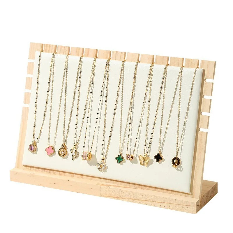 Creative Solid Wooden Necklace Frame Fashion Jewelry Display Frame Pendant Support Jewelry Display Props