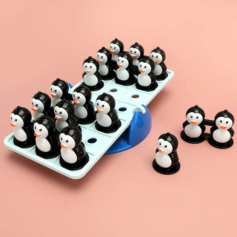 Montessori Math Toys Penguin Balance Scale Educational Chessboard Tabletop Game Seesaw Children's Educational Toys