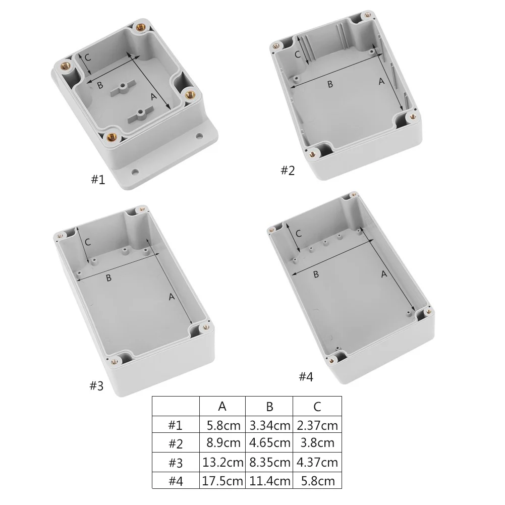 Connection Box Water resistant IP65 ABS Electrical Project Box Enclosure Instrument Case Junction Box