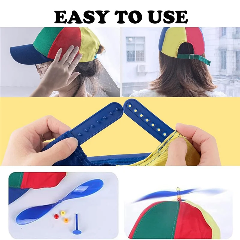 프로펠러 모자, 다채로운 프로펠러 모자, 프로펠러가 있는 성인 헬리콥터 모자, 여름 태양 보호 모자 프로펠러 모자