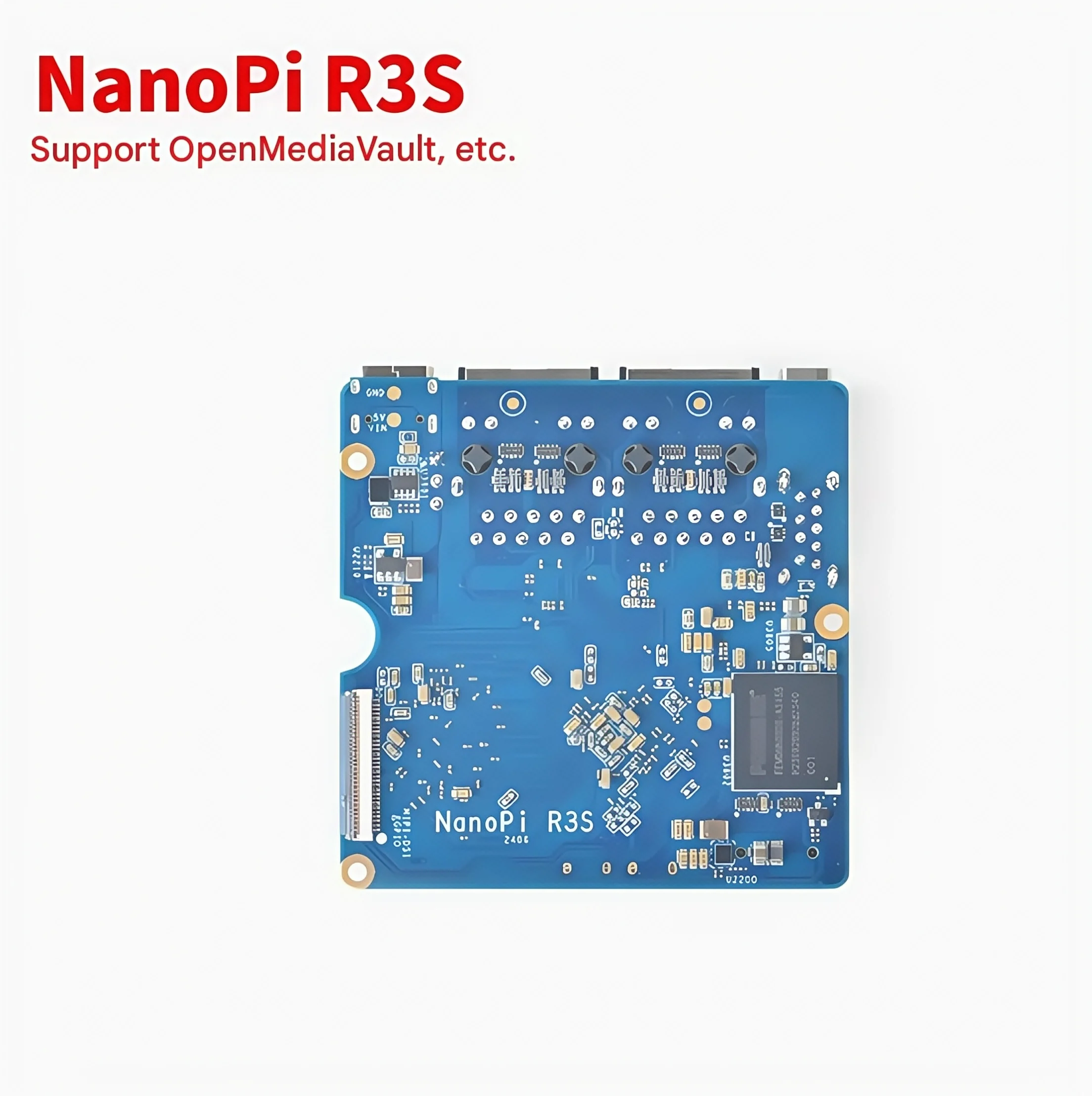 TopElec NanoPi R3S mini development board, 32GB eMMC, full metal shell RK3566 dual Gigabit Ethernet port