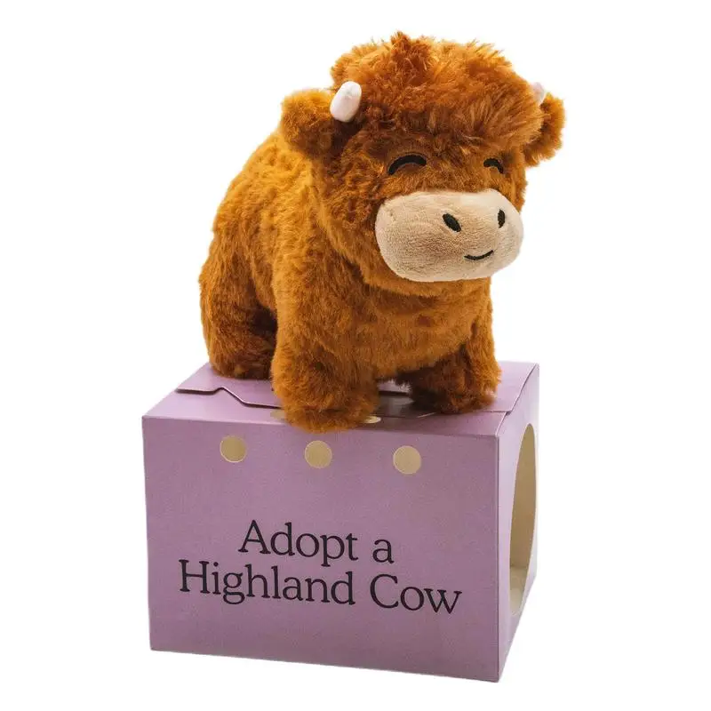 Highland Cow Stuffed Animal Doll Soft Stuffed Highland Cow Plush Toy Kawaii Kids Baby Gift Toy Home Room Decor Toys Cute for kid