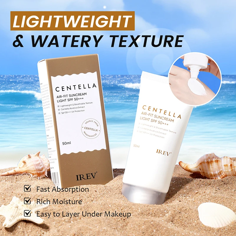 Centella Asiatica Skincare Moisturizing Set,gentle Cleanses Facial Wash,repairs Firms Facial Cream High Spf Sweatproof Sunscreen
