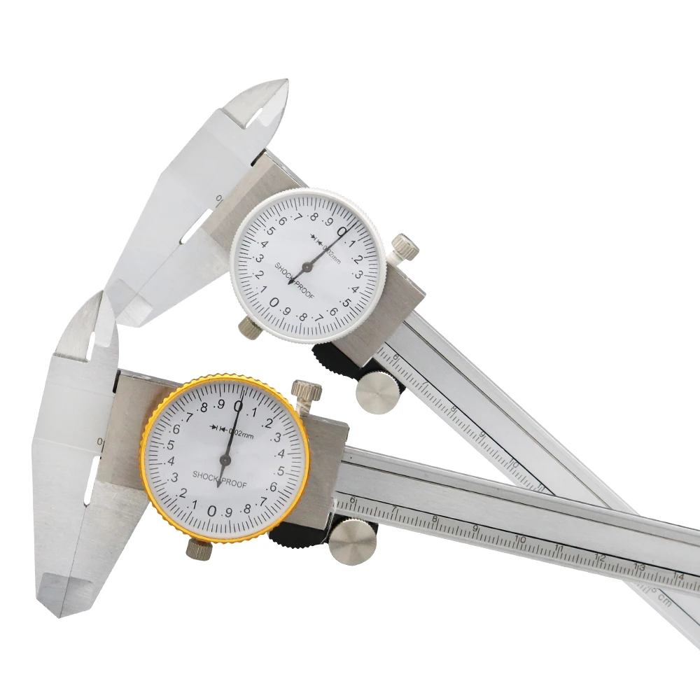 

Dial Calipers 0-150mm/0.02mm High Precision Industry Stainless Steel Vernier Caliper Shockproof Metric Measuring Tool Protable