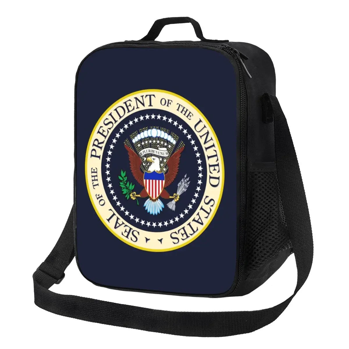 Custom Seal Of The President Of The United States Lunch Bag Women Cooler Warm Insulated Lunch Boxes for Kids School Children