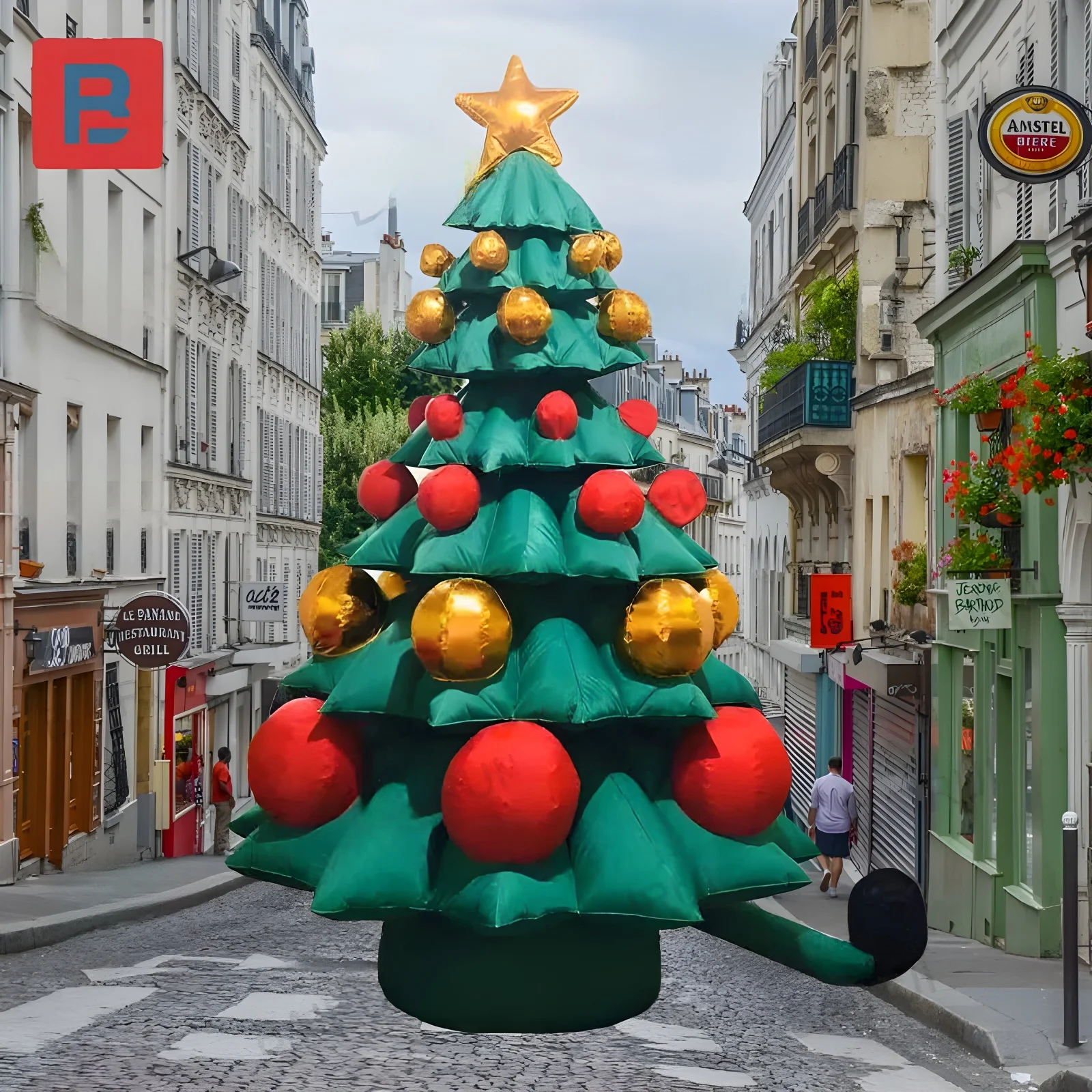 Party Yard Decoration New 26ft Tall Inflatable Green Christmas Tree With Multicolor Gift Boxes And Star Outdoor Indoor Holiday