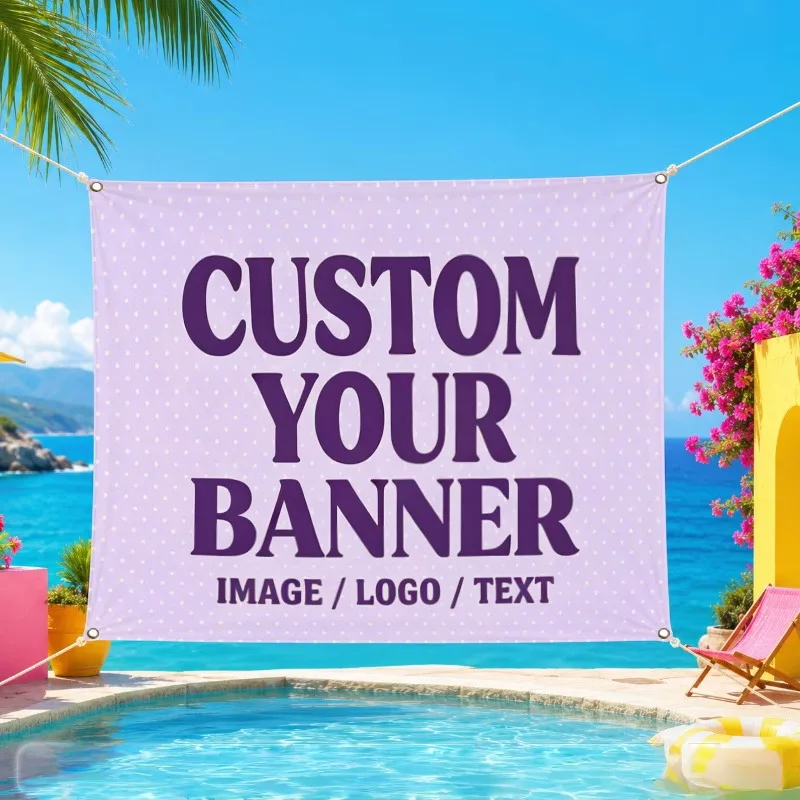 Custom Banner Flags Suitable For Graduation Ceremony Birthday Party Club Courtyard Decoration Commercial Advertising Promotion