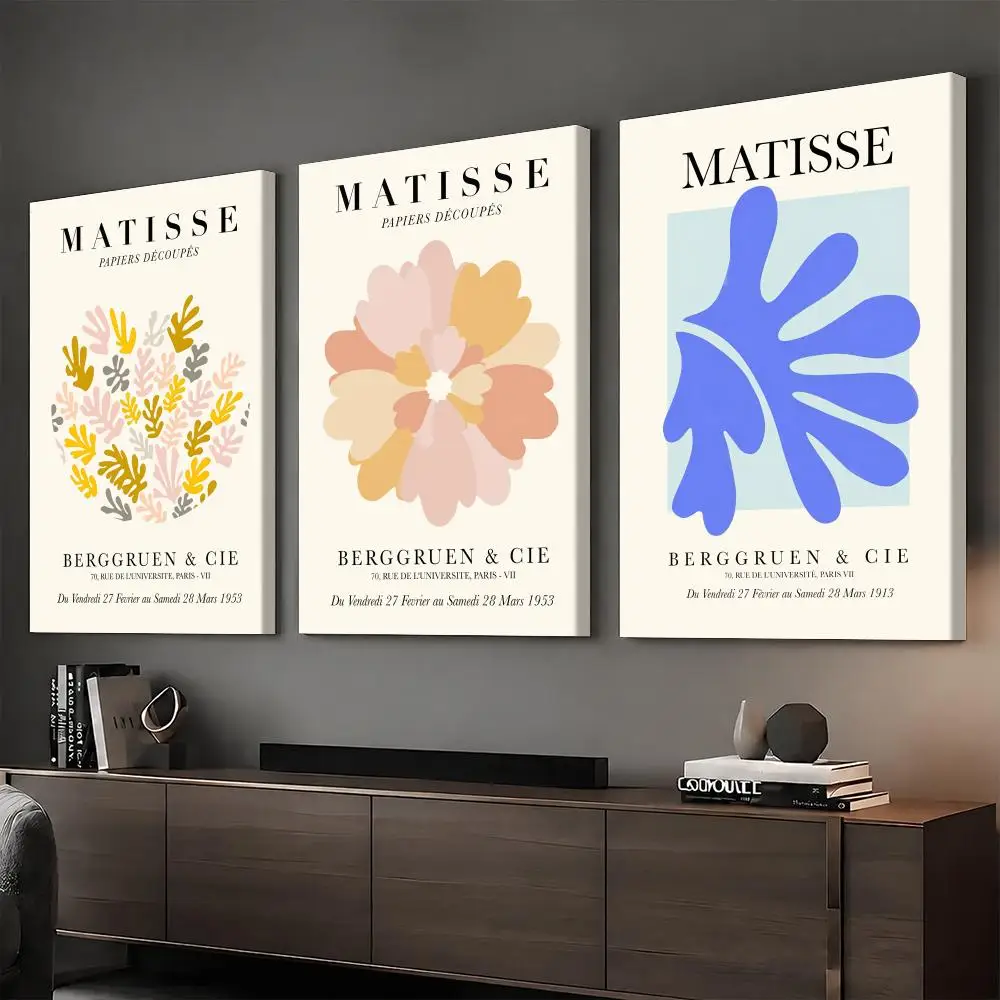Henri M-Matisse Nordic Art Painting Calligraphy HD Modern Style Inner Frame Canvas Bedroom Room Hallway Wall Art Decor