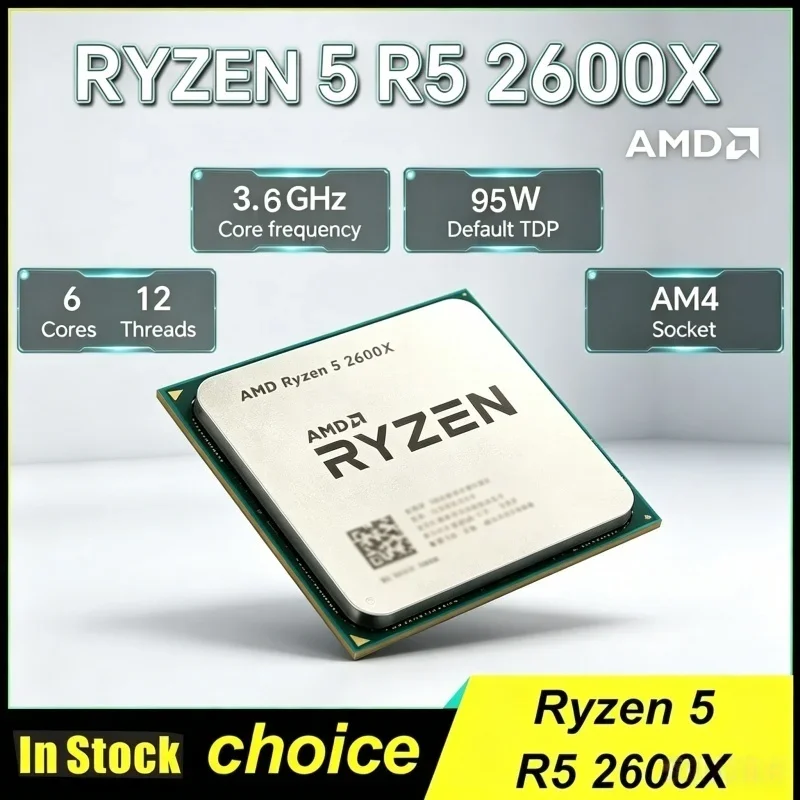 

AMD Speedy Bestselling Ryzen 5 2600X Desktop Gaming CPU, 6-Core 12-Thread, 3.6GHz, 95W, Socket AM4, No Retail Package