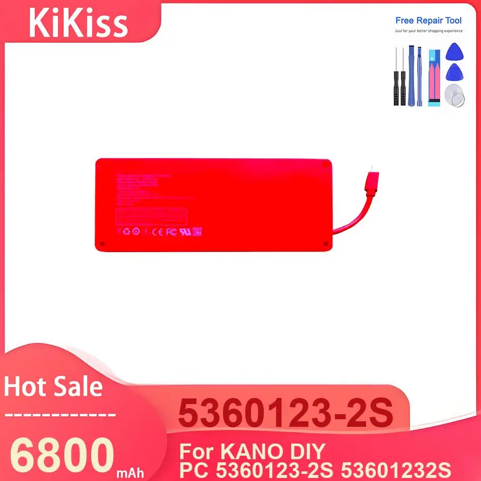 

KiKiss Battery For KANO DIY PC 5360123-2S 53601232S ,5360123-2S 6800mAh Batteries