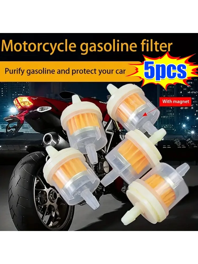 Filtre à essence universel pour moto, cyclomoteur, scooter, motocross, accessoires Jane, gaz, huile, 1 pièce, 6 pièces