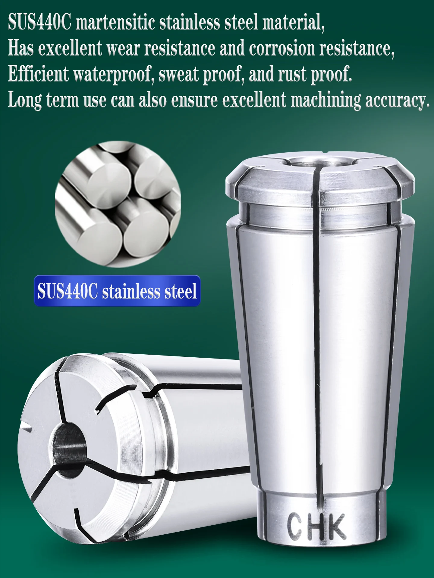NSK CHA CHK Spannzangenhalter aus Edelstahl NAKANISHI CHK CHA NR3060S Spannzangenhalter für Spaltmaschinen – Detail 6