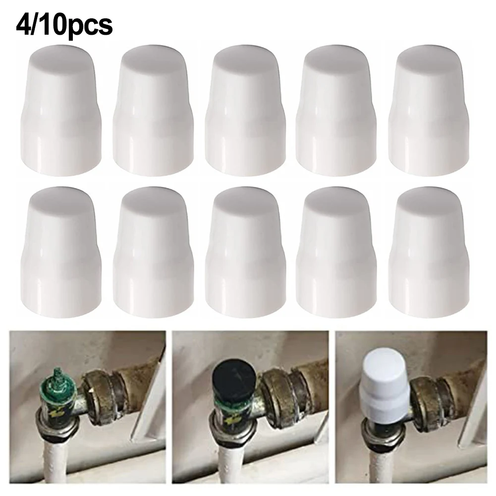 

4/10pc Radiator Valve Cap Easy Push Fit Replacement Valve Cover White Radiator Decorative Cover Water Heating Pipes Cover