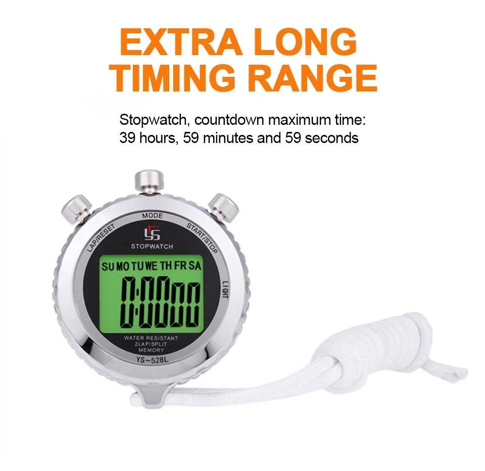 Digitaler Timer aus Metall, einreihige Stoppuhr, Lauftraining, Timer, 0,01 s, großer Bildschirm, Sport-Stoppuhr, professionelle Timing-Tools – Detail 2