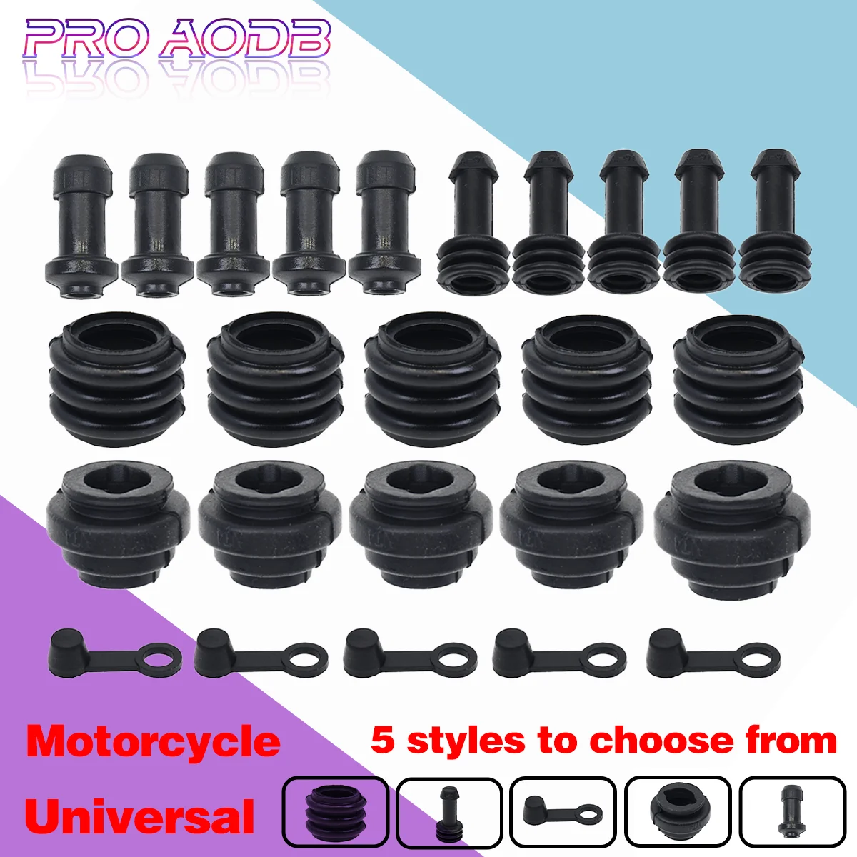 10Pcs 8mm Car Brake Pump Dust Cap Oil Drain Screw Cap Brake Caliper Bleed Nipple Black Screw Dust Caps Cover Rubber Motorcycle