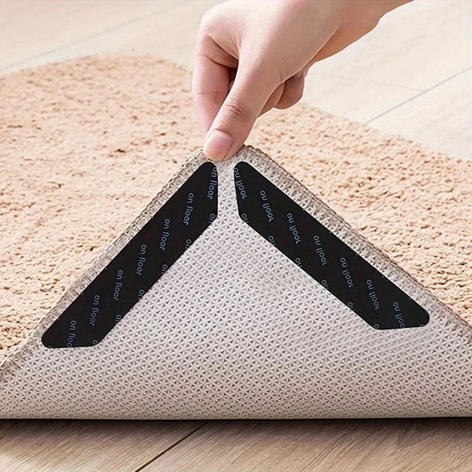 12 Carpet Fixing Stickers, Anti Slip Fixing Stickers, Reusable, Suitable for Wooden Floors and Ceramic Tiles - Detail 1