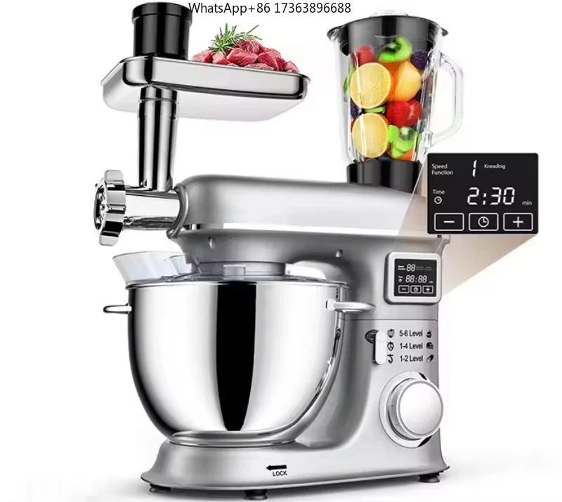 2026 5-in-1 8L  Desktop Stand Mixer Multifunctional Fruit Vegetable and Orange Juicer Bread Dough Mixer