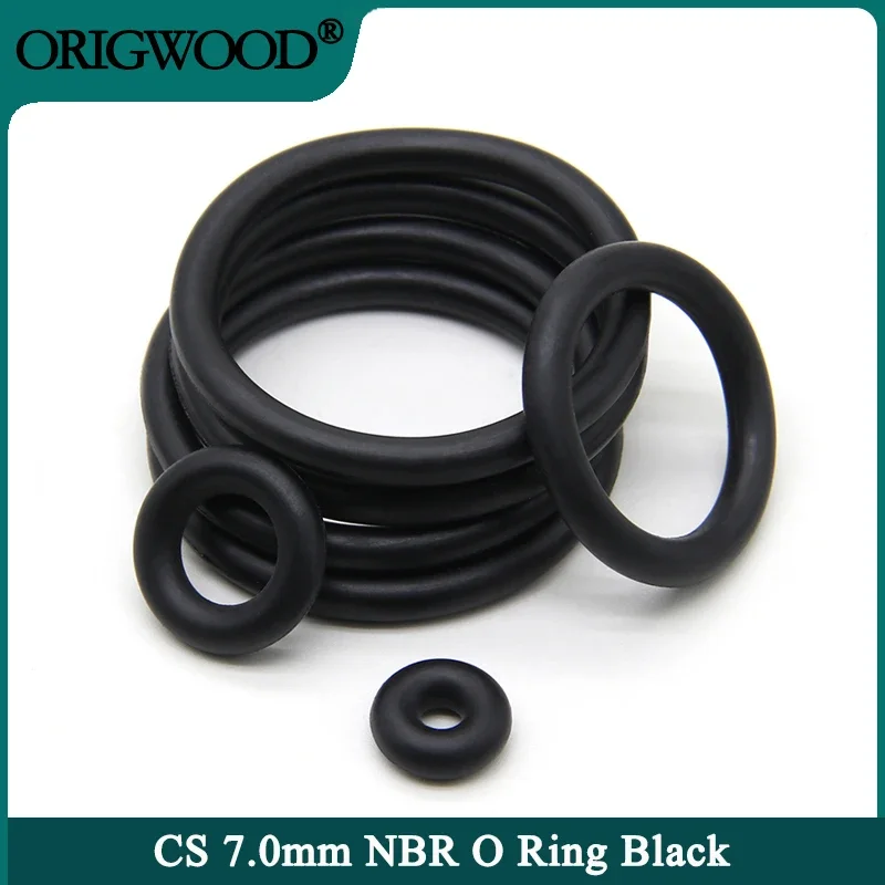 

5Pcs NBR O Ring Nitrile Rubber Gasket Thickness CS 7mm OD 74~304mm Black Round O Type Corrosion Oil Resist Sealing Washer